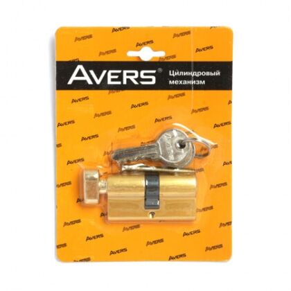 Цилиндр Avers EL-60(30/30)-C-G ключ/фиксатор золото