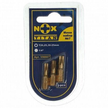 Набор бит №7 Torx 20,25,30-25мм 3шт