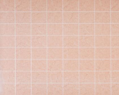 Панель листовая влагостойкая Кафель розовый дымчатый/Мрамор Терракота 20х21