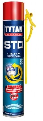 Пена монтажная Tytan Professional STD Ergo О2 бытовая 750мл/870г зима