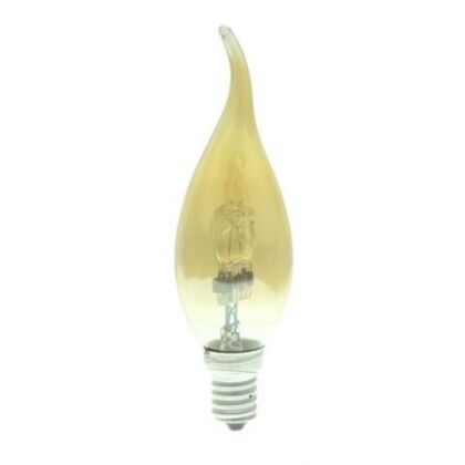 Лампа галогеновая энергосберегающая HCL-28/CL/E14 свеча на ветру