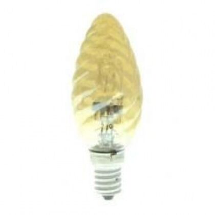 Лампа галогеновая энергосберегающая HCL-28/CL/E14 свеча витая золото