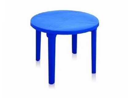 Стол круглый 900x710мм синий