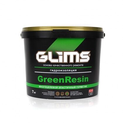 Гидроизоляция-герметик Glims-GreenRezin 7кг