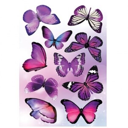Наклейка декоративная Декоретто Бабочки Ультрафиолет AI 1001 S