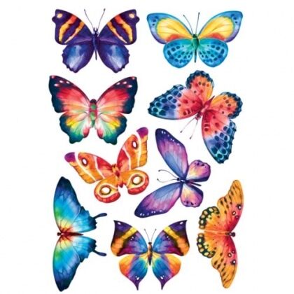 Наклейка декоративная Декоретто Акварельные бабочки AI 1006 S