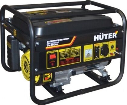 Генератор бензиновый Huter DY4000L 3000/4000Вт,220В,ручной стартер