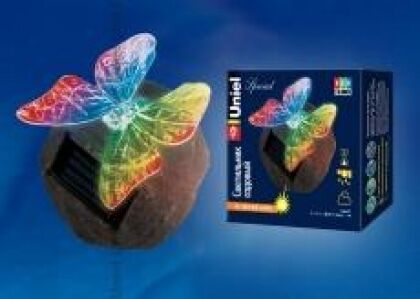 Светильник садовый Бабочка на камне RGB-светодиод USL-S-116/RT085 Butterfly on r