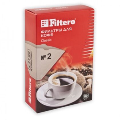 Фильтр Filtero для кофе №2/40,белые (упак)
