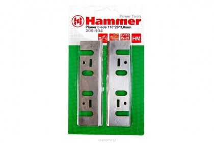 Ножи для рубанка Hammer Flex 209-104 PB 110x29x3,0,110мм (2шт)