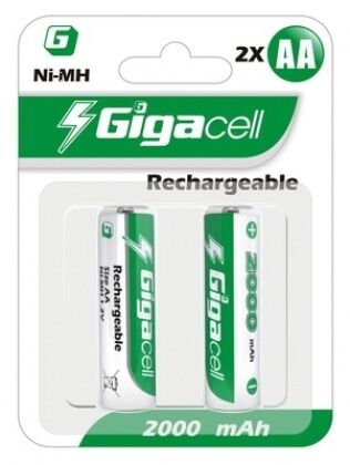 Батарейка аккумуляторная Gigacell HR6 1500mAh (2шт)