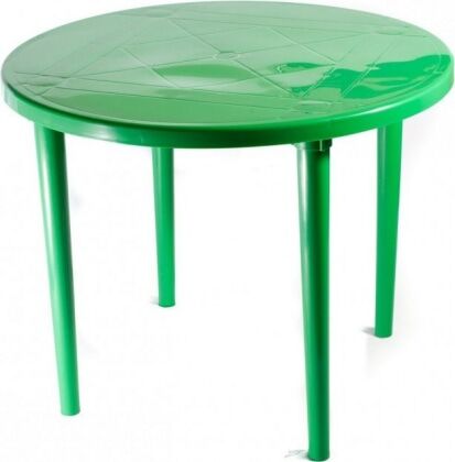 Стол круглый 900x710мм зеленый