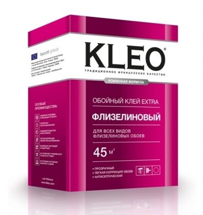 Клей для флизелиновых обоев KLEO EXTRA 45м.кв.320гр