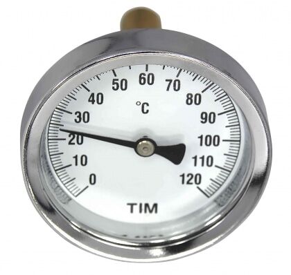 Термометр биметаллический с погружной гильзой, темп. 120 гр., MP-У