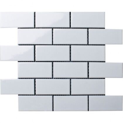 Мозаика Brick White Glossy 28,8х29,4х4,5 шт