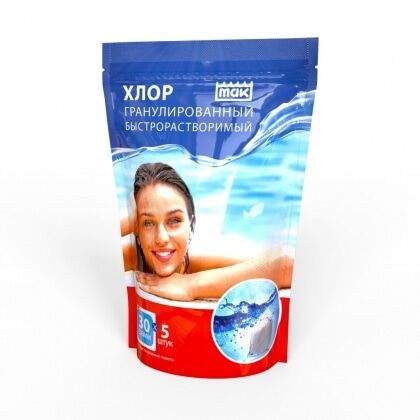 Хлор гранулированный MAK Optima,5 капсул по 30гр (10945)