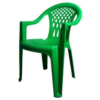 Кресло пластиковое зеленое