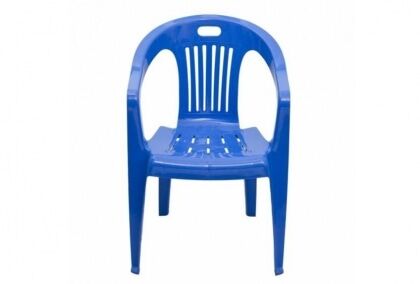 Кресло пластиковое синее