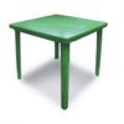Стол квадратный пластиковый 800х800х740мм зеленый