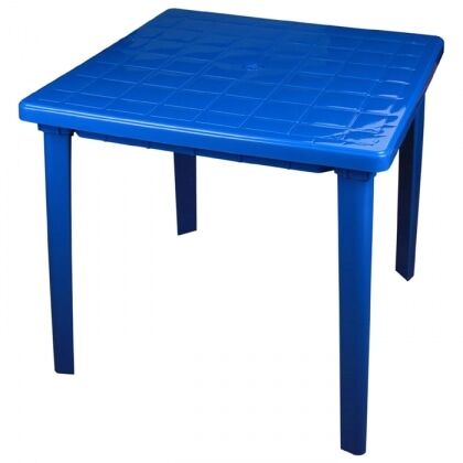 Стол квадратный пластиковый 800х800х740мм синий