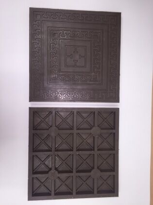 Плитка полимерпесчаная рисунок Греческая коричневая 330х330х25мм