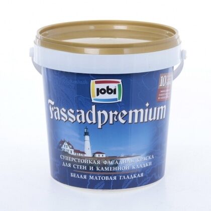 Краска фасадная Jobi Fassad Premium R10 (0,9л) база A