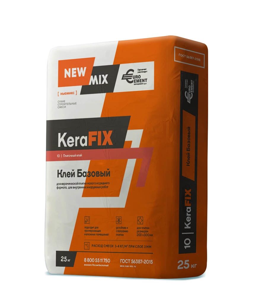 Клей плиточный базовый KeraFix 25 кг