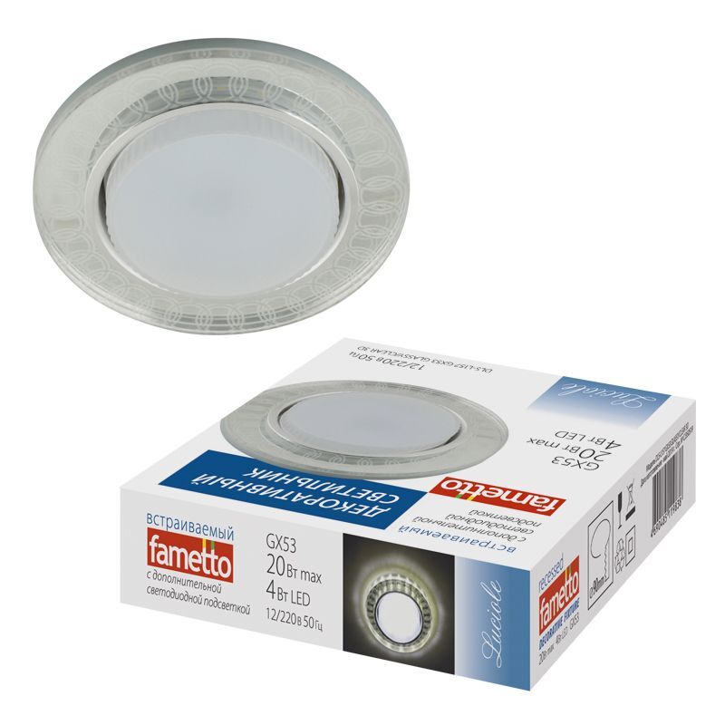 Светильник DLS-L157 GX53 GLASSY CLEAR 3D 05322