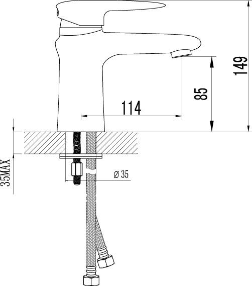Смеситель д/умывальника LEMARK STATUS (LM4406C) 15336