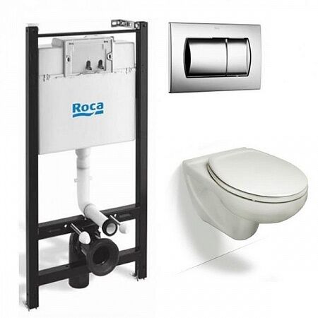 Комплект Roca Victoria ПЭК унит+инстал+кпопка+сид (микролифт )