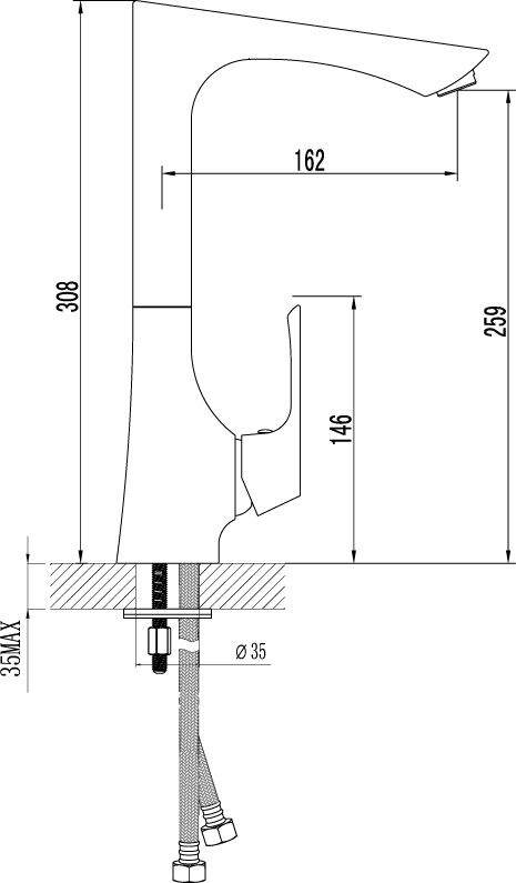 Смеситель д/ кух.мойки LEMARK UNIT (LM4505C) 15339