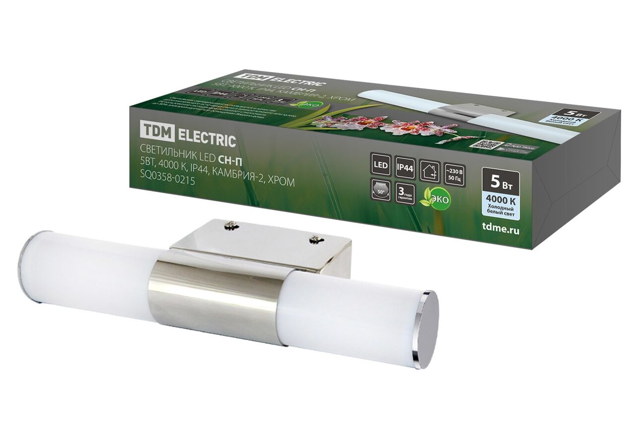 Светильник LED СН-П 5Вт 4000К IP44 Камбрия-2 хром TDM