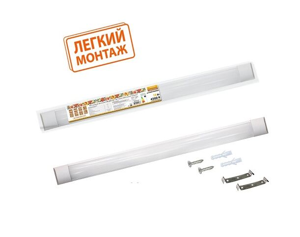 Светильник светодиодный LED ДПО 3017 18Вт 4500К 1650Лм Народный TDM