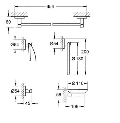 Набор аксессуаров Essentials 40344 000 GROHE