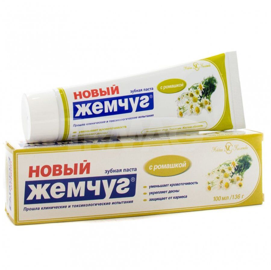 Зубная паста Новый жемчуг ромашка 100мл