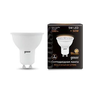 Лампа LED MR16 5W GU10 3000K 101506105