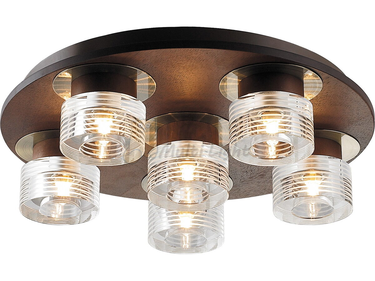 Светильник INL-9256C-06 Amber+WALNUT