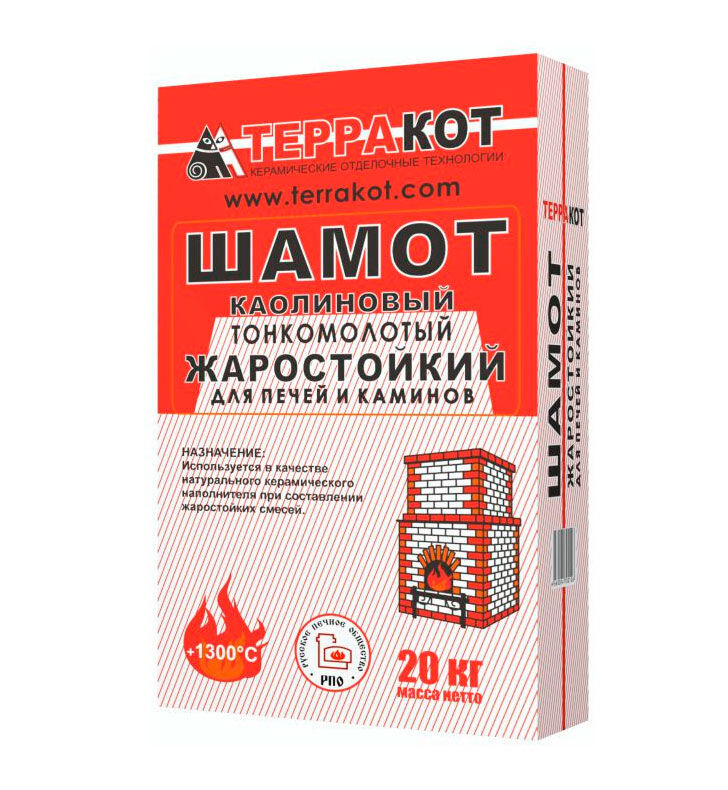 Шамот каолиновый печной Терракот 20кг