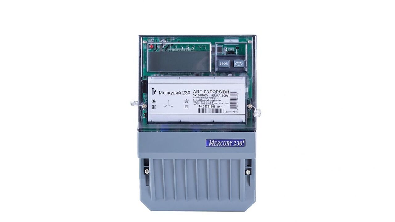 Счетчик Меркурий 230 ART-03 P(QRSIDN (5-7.5A) 380В