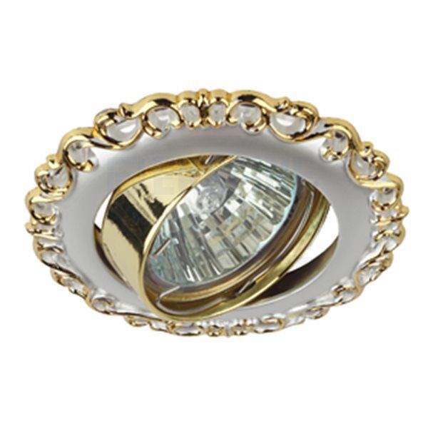 Светильник MR-16 KL59А SL/GD жемчужно-белый/золото