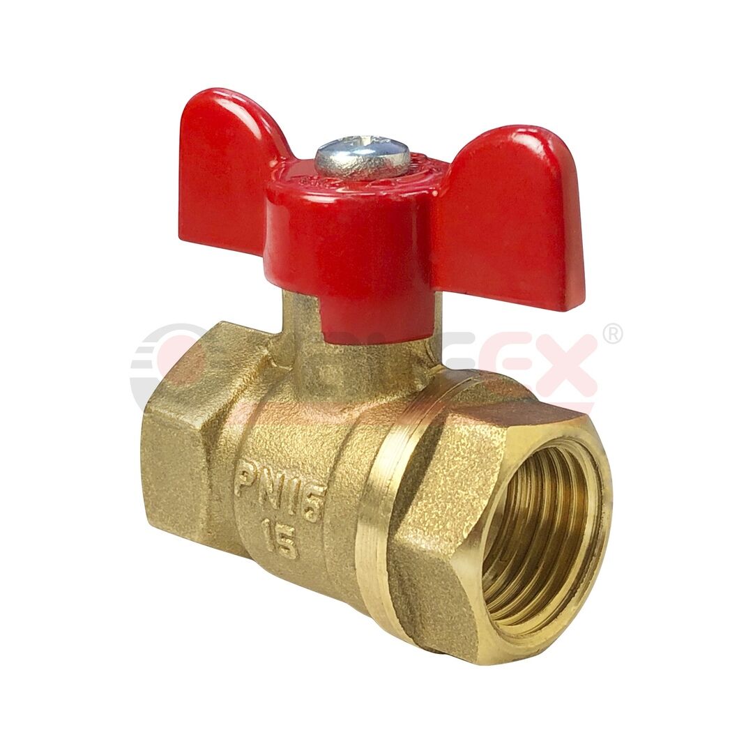 Кран шар 1/2 вн-вн баб латунный 11Б27фт1М Valfex