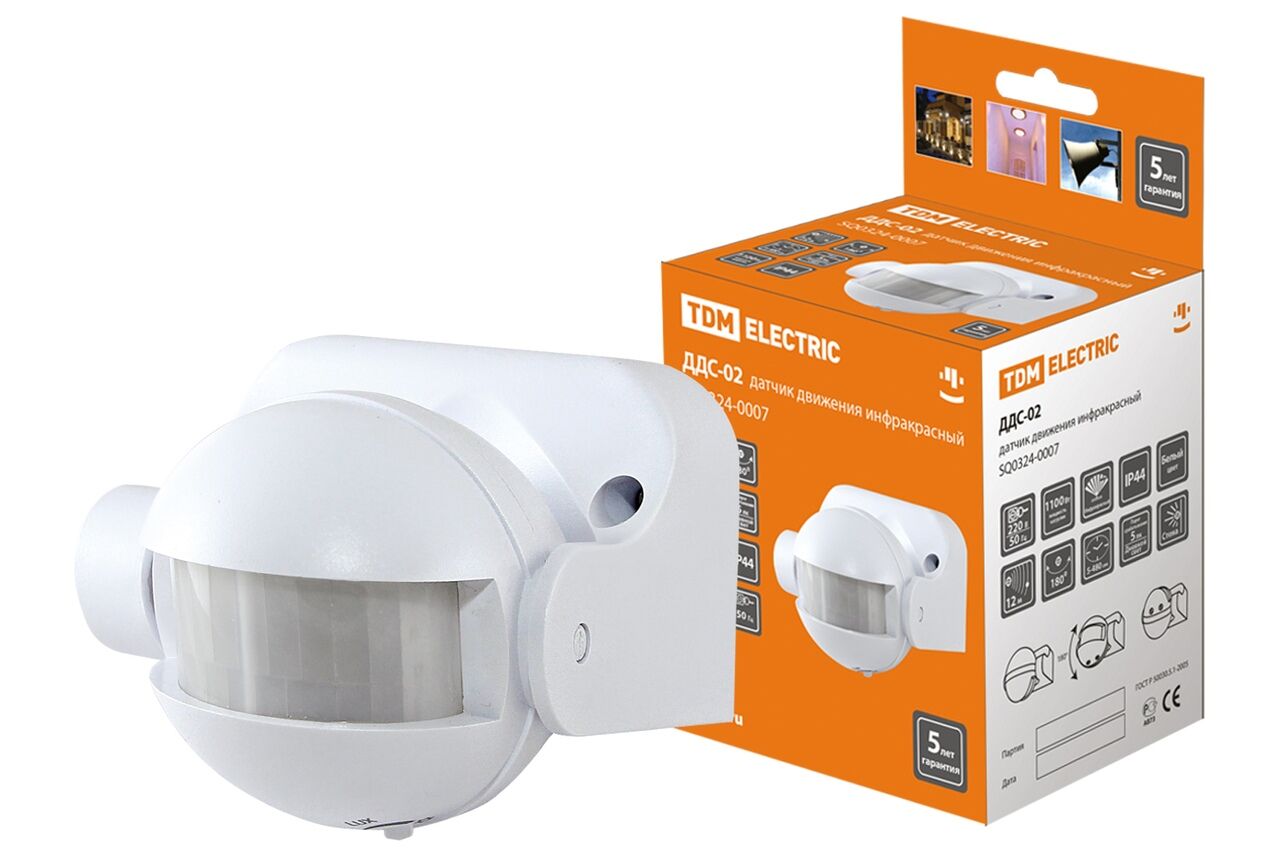 Датчик движения ДДС-02 1100Вт IP44 TDM