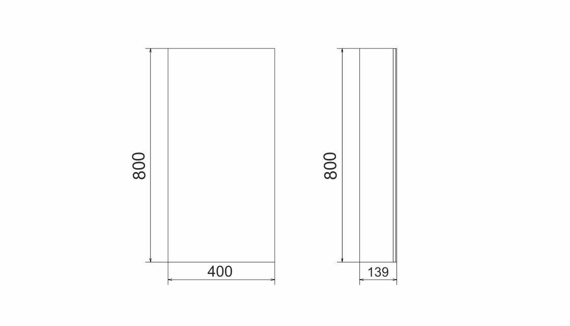 Зеркало-шкаф Klaufs 40 белая