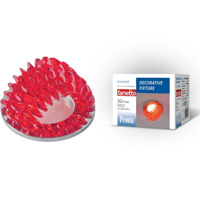 Светильник DLS-P110 GU5.3 CHROME/RED