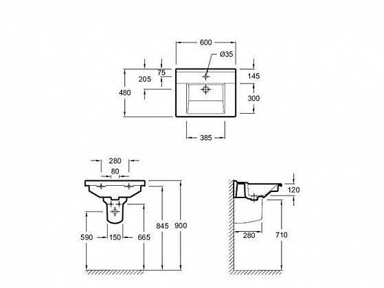Тумба  Jacob Delafon Struktura EB1200-NR,  60