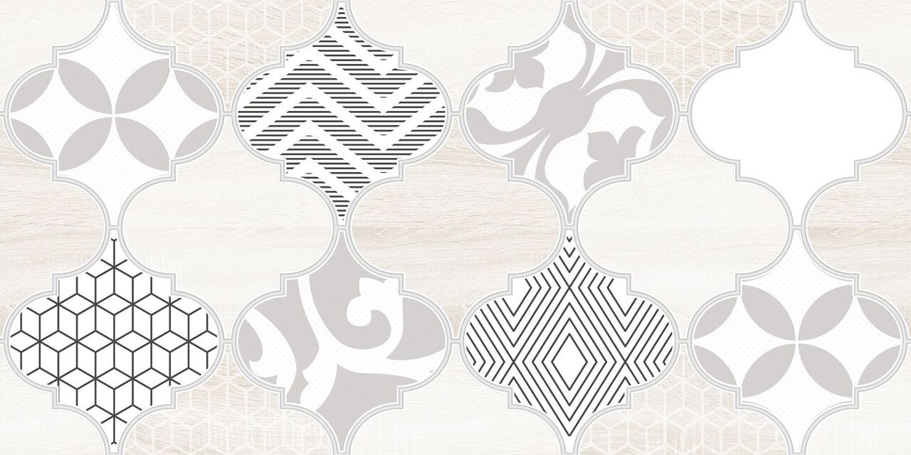 1641-8626 Настенная плитка декор2 Мореска 1641-8626 20х40 бежевая