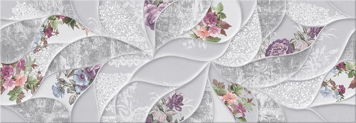 Плитка облицовочная Malwiya Grey Floris 242x700 мм