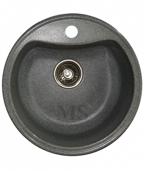 Мойка каменная MS-4 черн металлик ду490 гл170