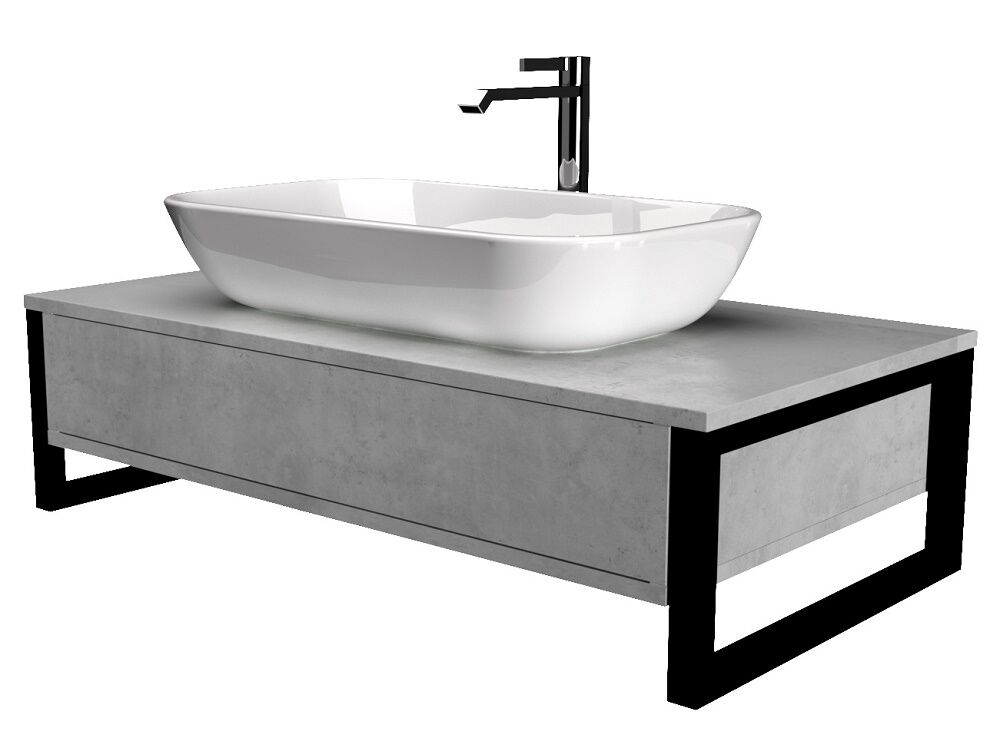 Тумба GRUNGE LOFT 80П 1в.я. Бетон светлый