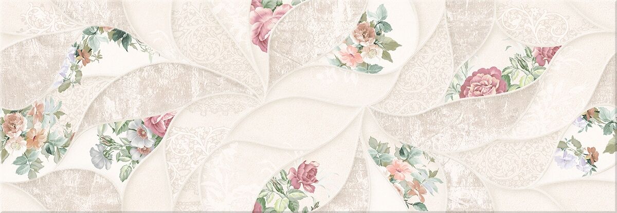 Плитка облицовочная Malwiya Milk Floris 242x700 мм
